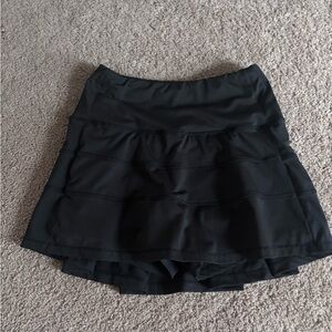 Black Layered Athletic Skirt